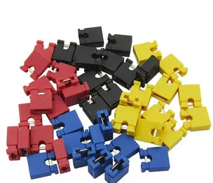 

2000PCS Colorful Pin Header Jumper Blocks Connector 2.54 mm 3 1/2 Hard Disk Drive CD/DVD Drive Motherboard Expansion Card PCB