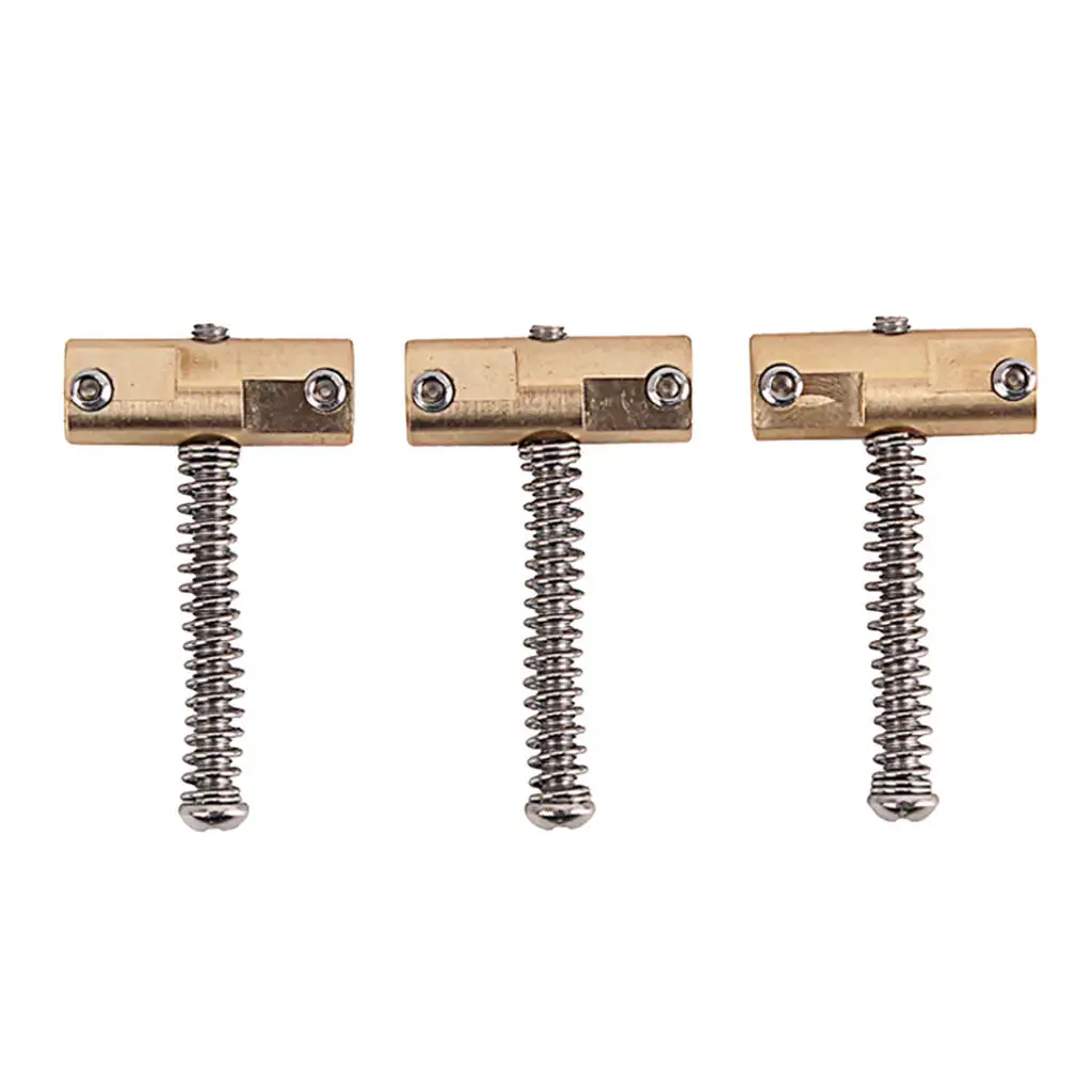 3x Fixed Compensated Saddle for TL Electric Guitar Bridge Parts Copper