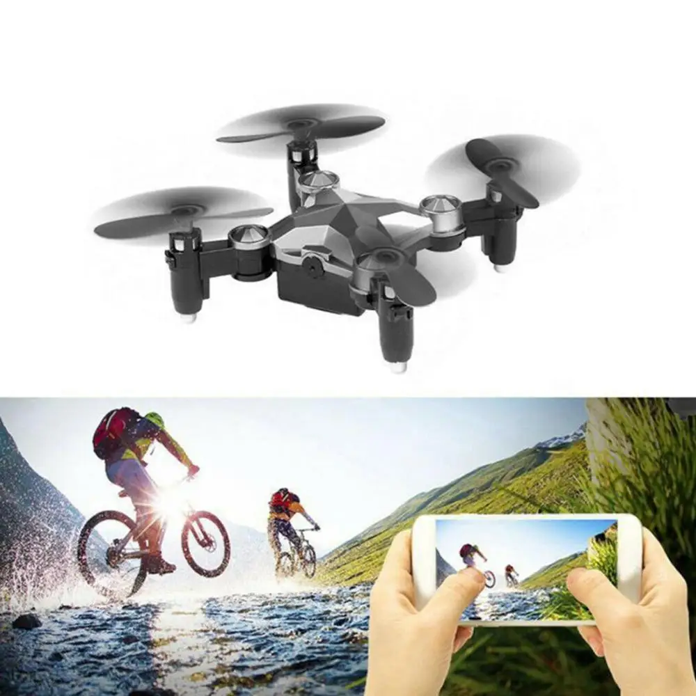 

Mini Folding WiFi 480P HD Camera Unmanned Aerial Vehicle Pocket Drone Four-Axis Aircraft Portable with remote control
