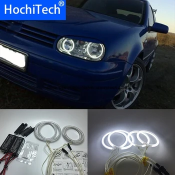 

HochiTech For Volkswagen VW GOLF4 MK4 Typ1J Ultra Bright Day Light DRL CCFL Angel Eyes Demon Eyes Kit Warm White Halo Ring
