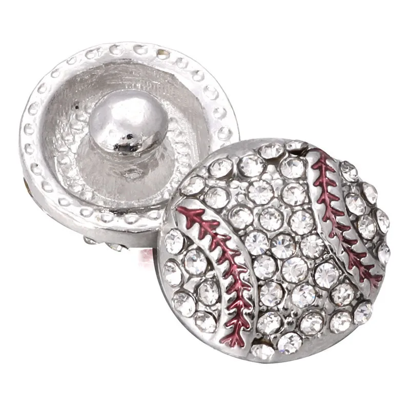 10 шт./лот смешанные 12 мм горный хрусталь бейсбол Софтбол металлические кнопки