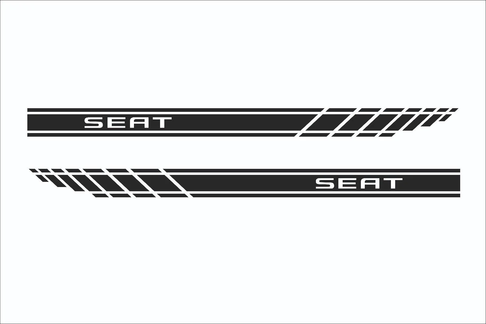 Для 2 шт./пара SEAT 2x Racingstreifen Aufkleber Наклейка на тело виниловая наклейка Ибица Леон altea arosa