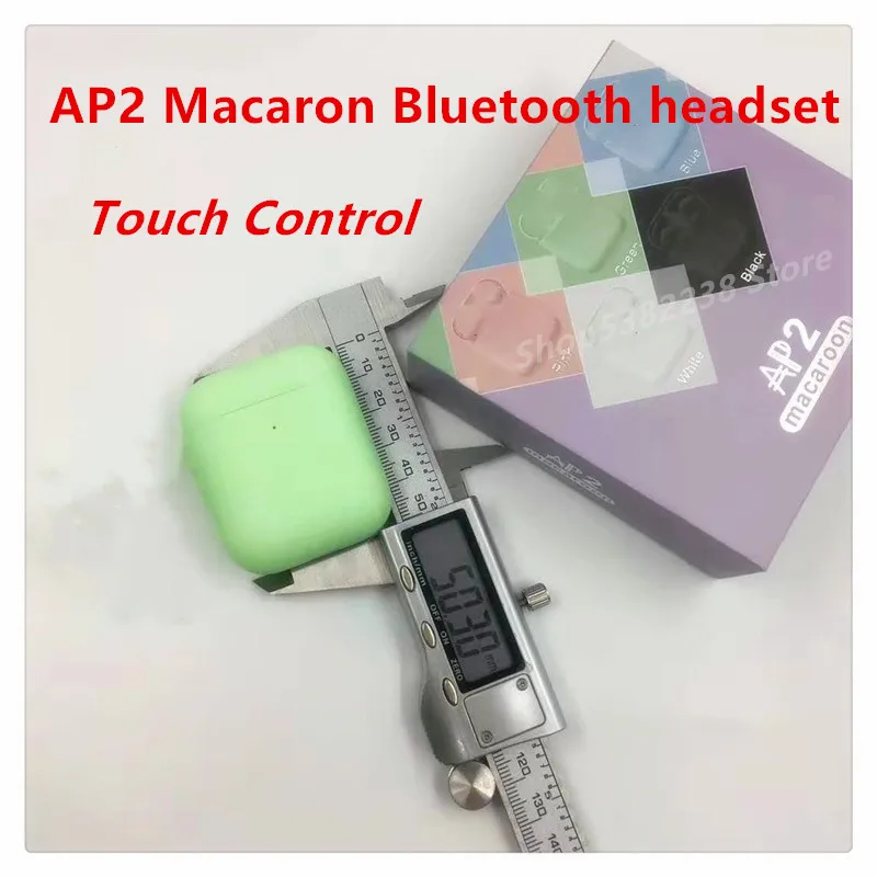 Macaron новые AP2 TWS air 2 обновленные наушники с сенсорным управлением, Bluetooth наушники-вкладыши, супер бас звук, наушники, гарнитура PK i90000 Pro tws wireless earphone headphones for a mobile phone