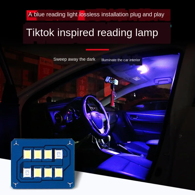 

Same Type as TikTok a Touch of Blue Reading Automotive T10 Width Lamp Ultra-Bright LED License Plate Lamp Daytime Running Lamp M