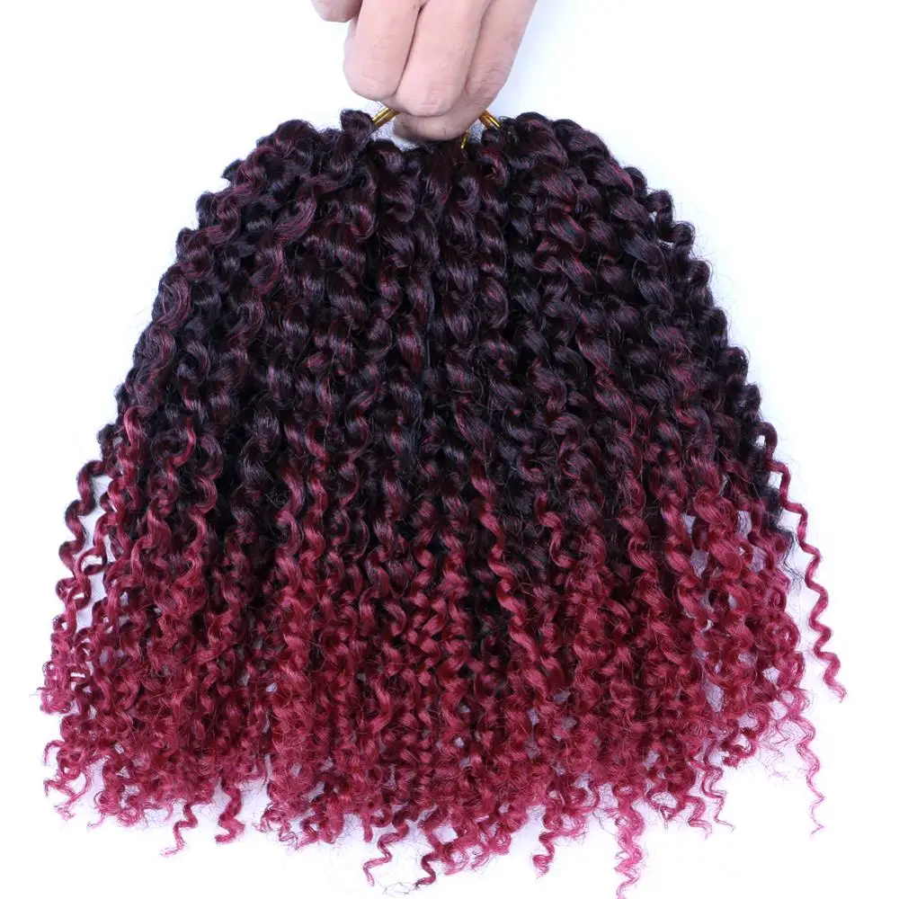 DAIRESS 8" Marlybob Afro Kinky Curl Twist Crochet Hair 3Pcs/Lot Marlybob Crochet Hair Jerry Curl Braiding Hair Extensions