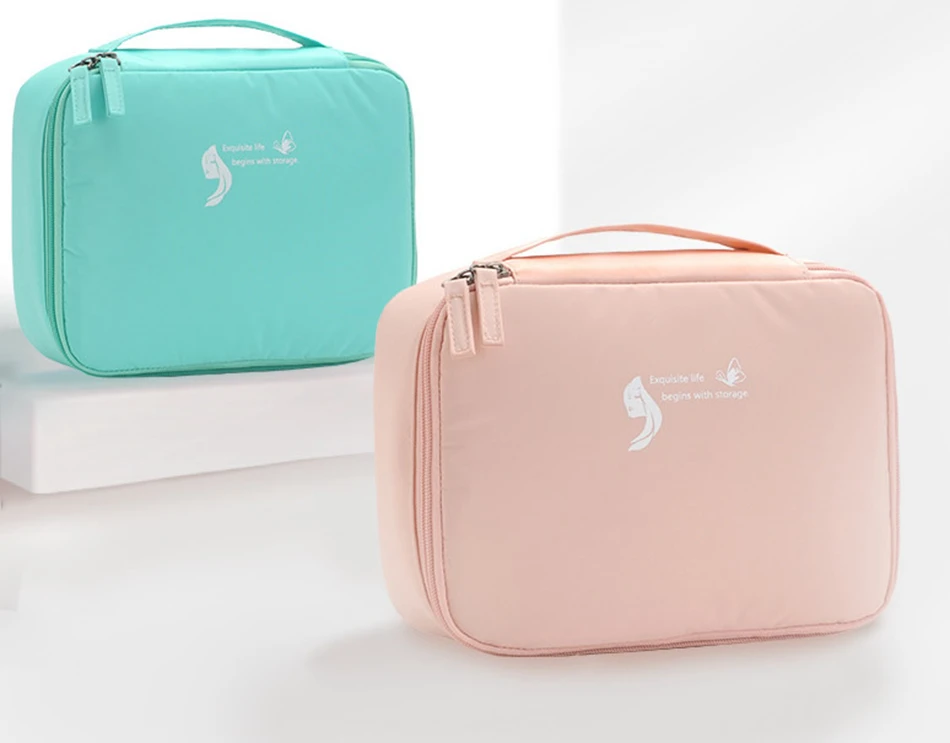 Вместительная сумка-косметичка, водонепроницаемая портативная дорожная сумка для хранения, органайзер на молнии для женщин и мужчин, косметичка