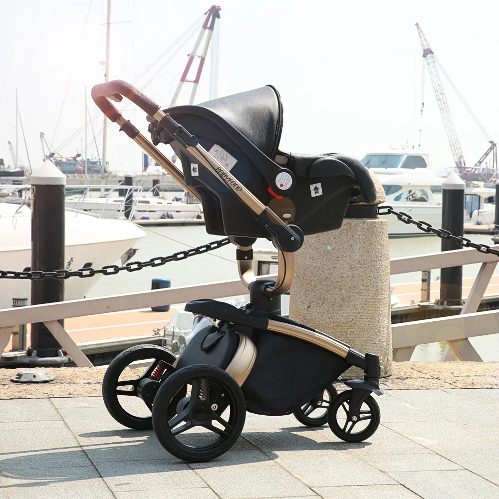 Babyfond 3 в 1 детская коляска для новорожденных роскошная с высоким ландшафтом из
