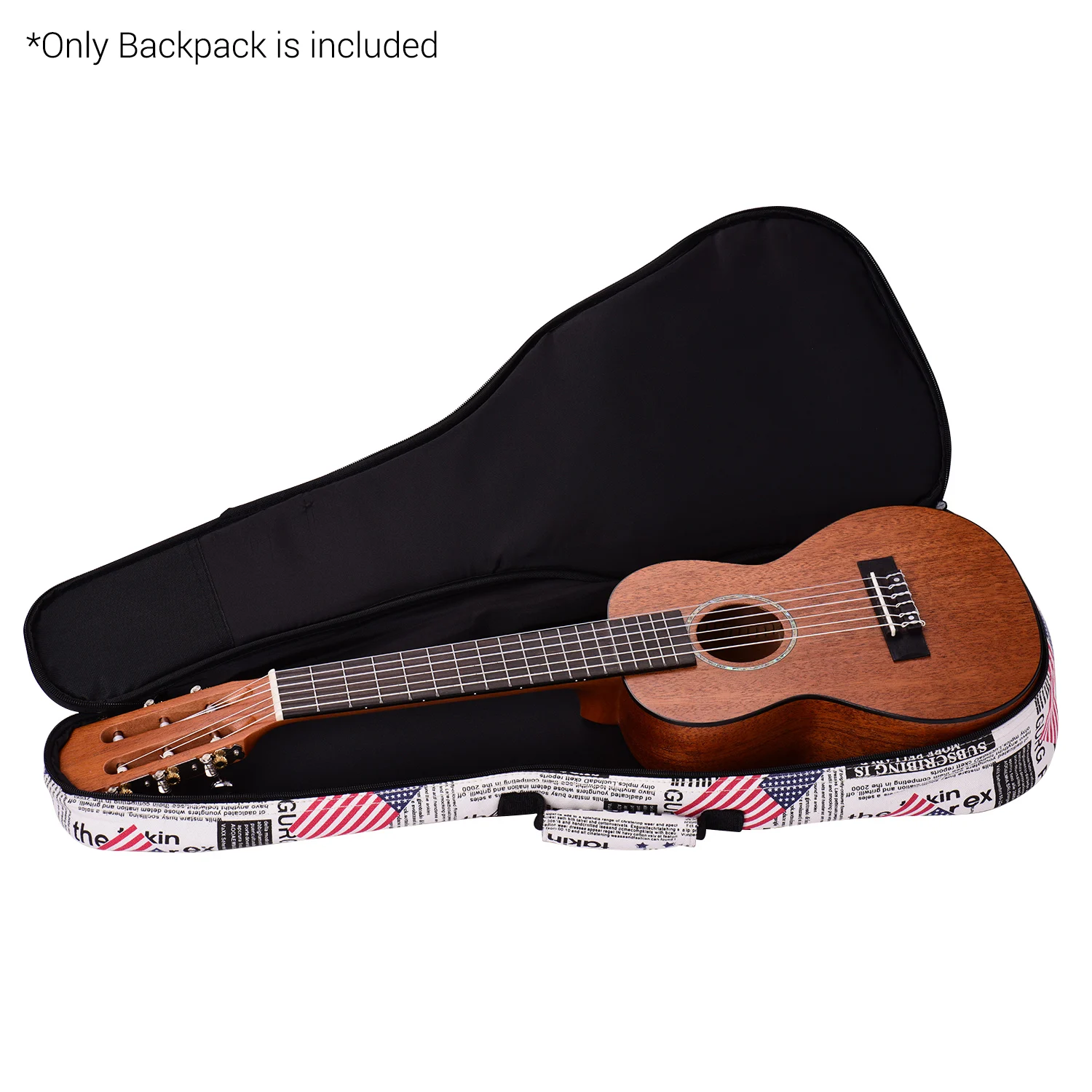26 дюймов Tenor Гавайская сумка Ukelele Uke рюкзак чехол 8 мм подкладка с регулируемыми