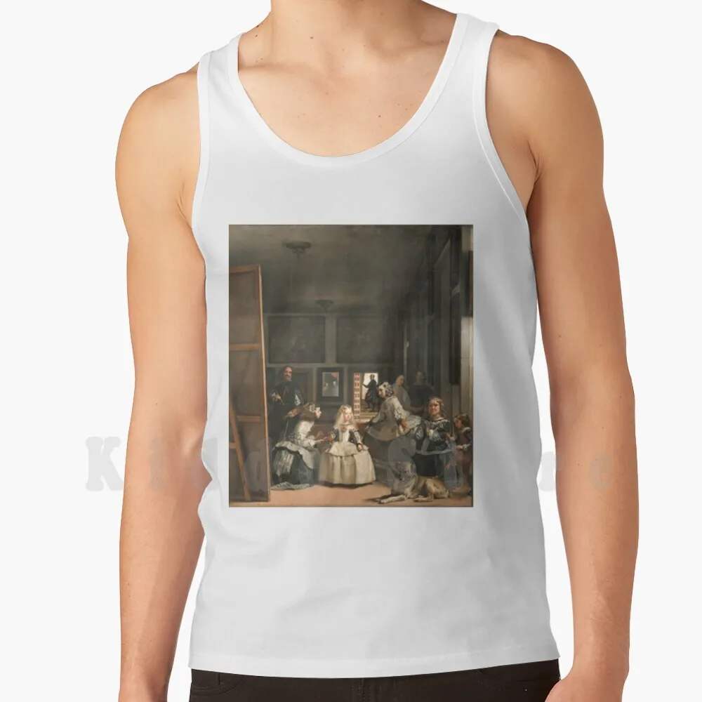 Canottiere Velazman-Las Meninas Canottiera 100% Cotone Velazentes Las Meninas Spagna Spagnolo Golden Age King Queen Girls Womens