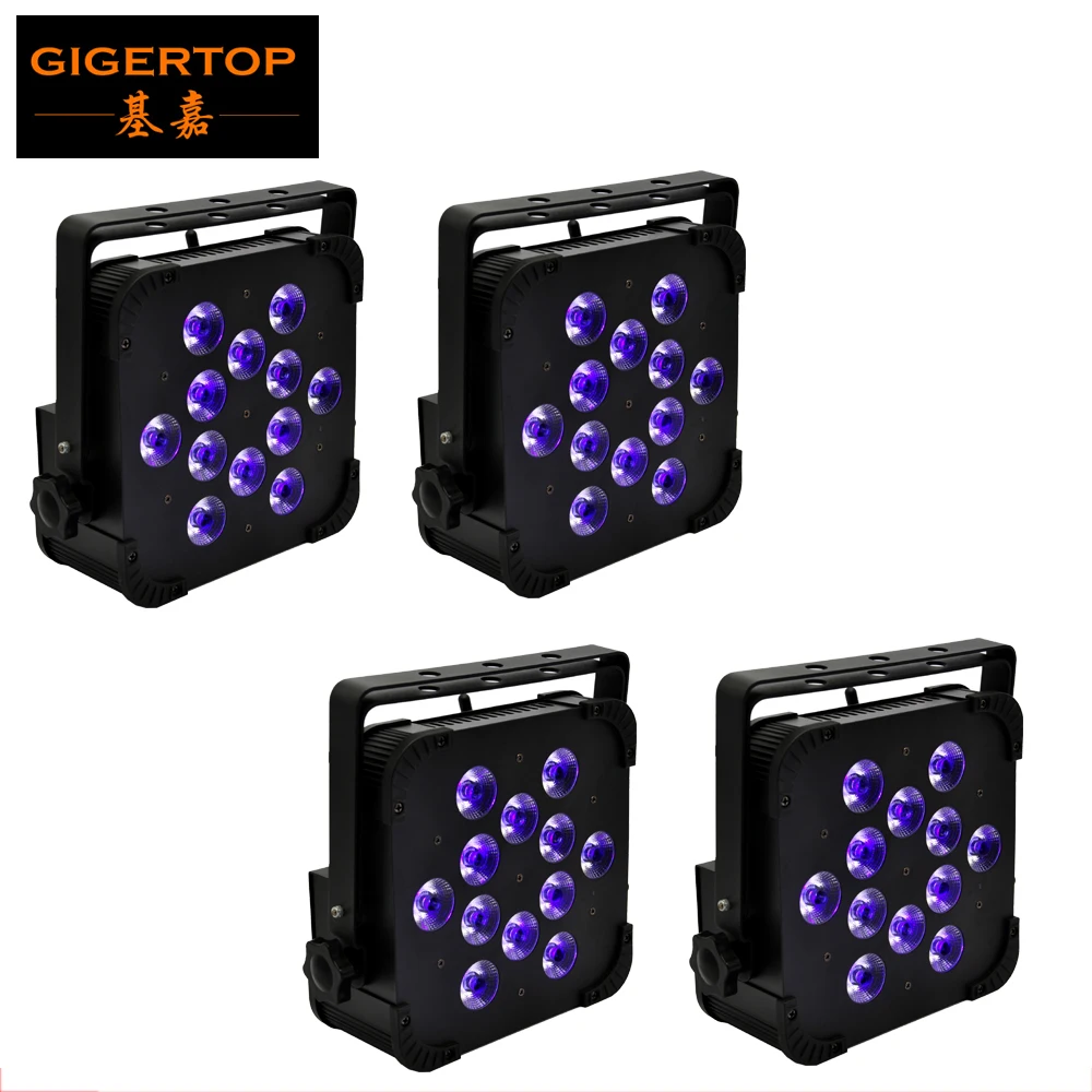 

Discount Price 4 Units LED Par Lights 12 x 18W DJ LED RGBWAP Par Lights Wash Disco Light DMX Controller Effect For Small Paty