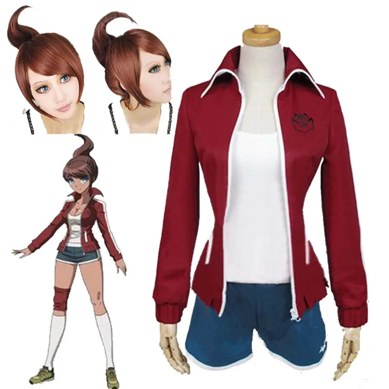 Dangan-Ronpa-Danganronpa-Cosplay-Aoi-Asahina-Uniform-Wine-Red-Shorts-For-Women-Girls-Anime-Halloween-Party