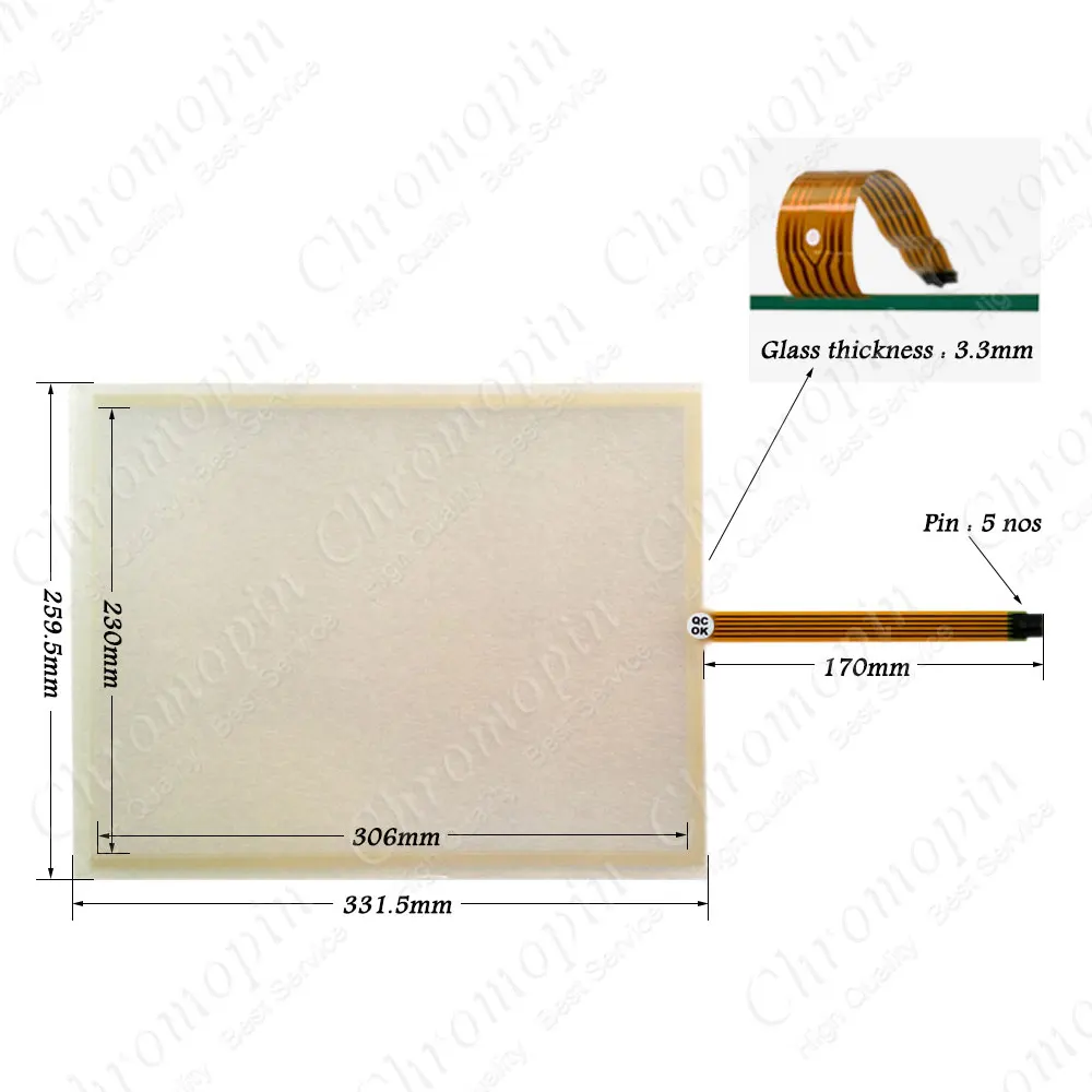 Сенсорный экран для 6AV6644-2AB01-2AX0 6AV6 644-2AB01-2AX0 MP377 PRO 1" с защитным флимом
