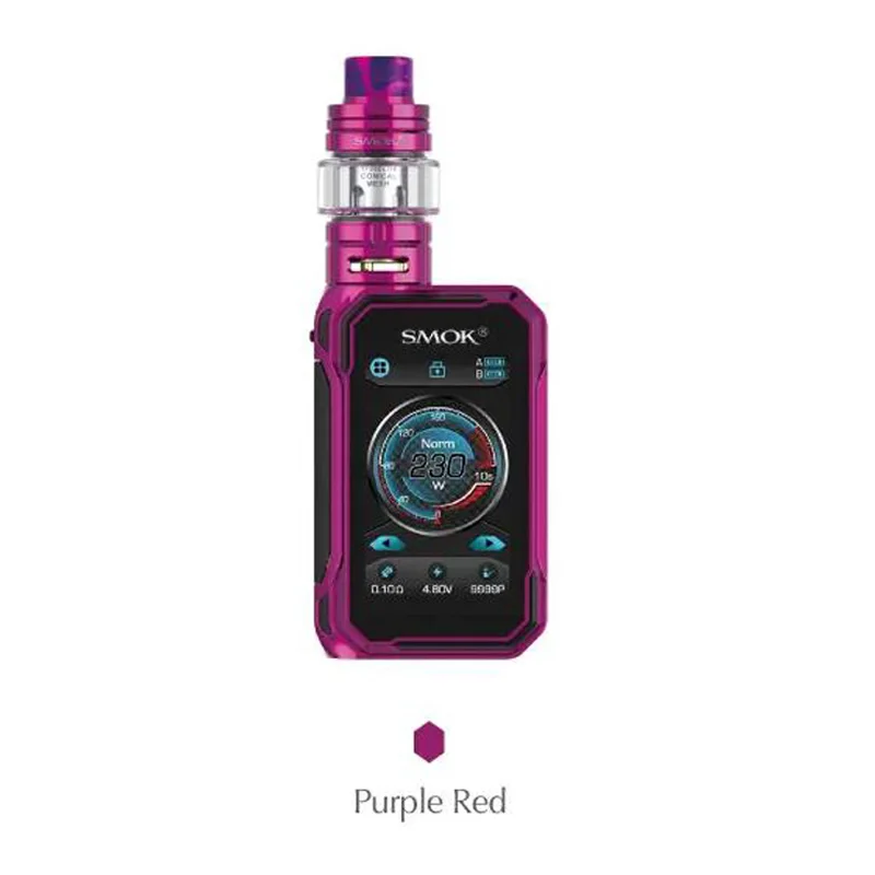 SMOK G-PRIV 3 Vape комплект 230 Вт G-PRIV3 мод 5 мл TFV16 LITE Танк Fit TFV 16 Lite коническая Двойная сетка катушка nexMesh электронная сигарета испаритель - Цвет: Purple Red