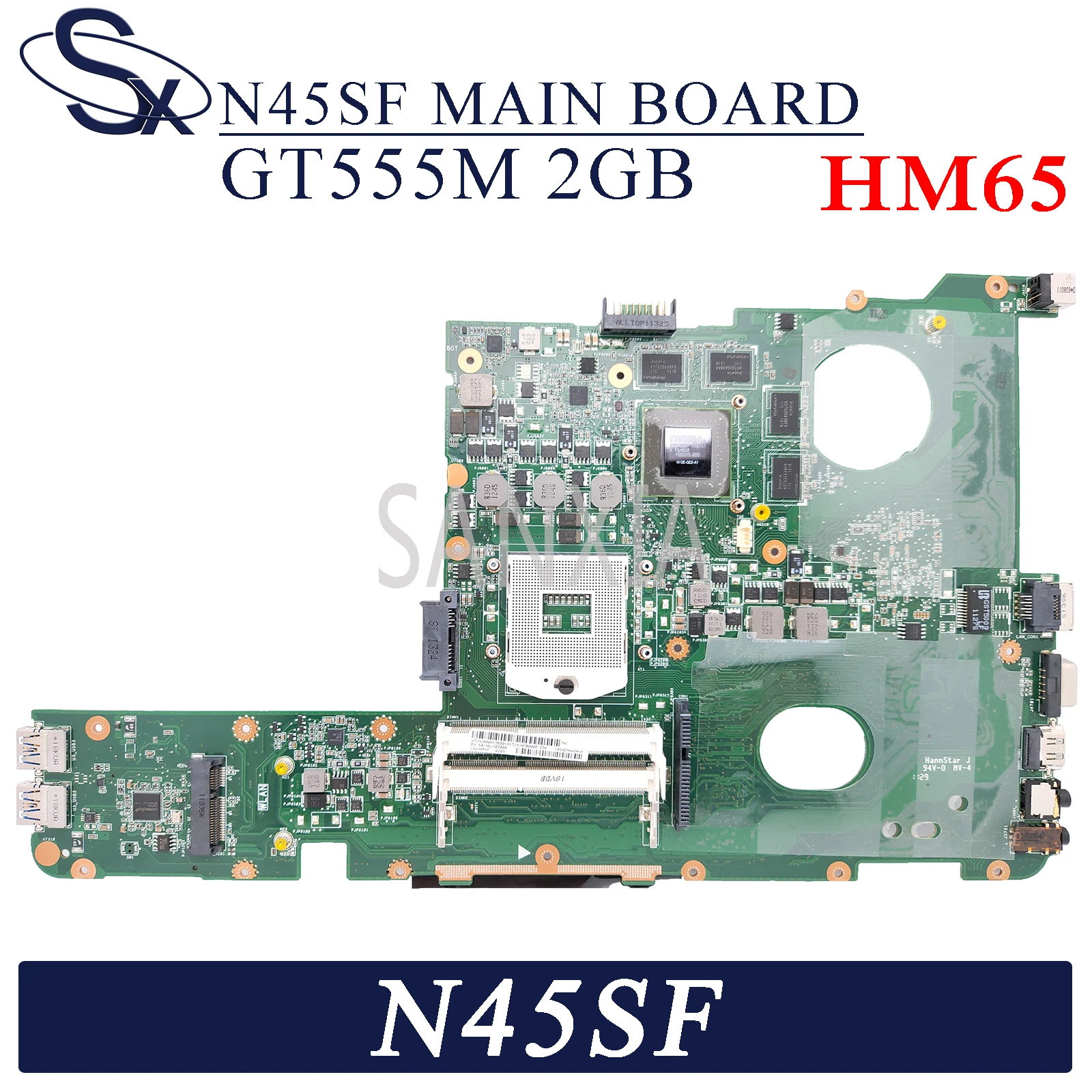 KEFU N45SF материнская плата для ноутбука ASUS N45SL N45S оригинальная HM65 GT555M-2GB | Компьютеры