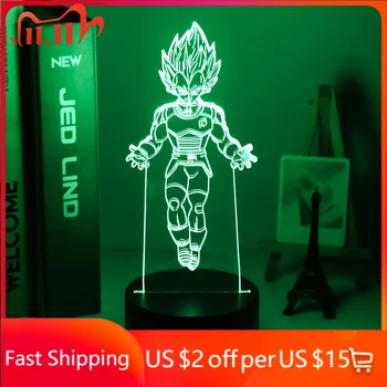 

Dragon Ball Vegeta IV Figure Led Night Light Touch Sensor Home Decor Atmosphere Child Kids Bedroom Bedside 3d Lamp Dragon Ball