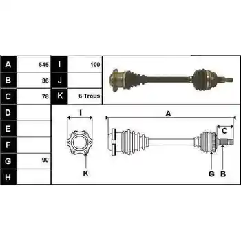

1J0407271JL TRANSMISSION FRONT LEFT VOLKSWAGEN GOLF IV SALOON (1J1)