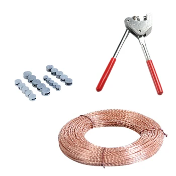 

22Pcs/Set Plier 20PCS 7/8/9/10Mm Sealed Beans with 30M Sealing Wire Lead Seal Sealing Pliers Calipers for Seal Water Meter Anti-