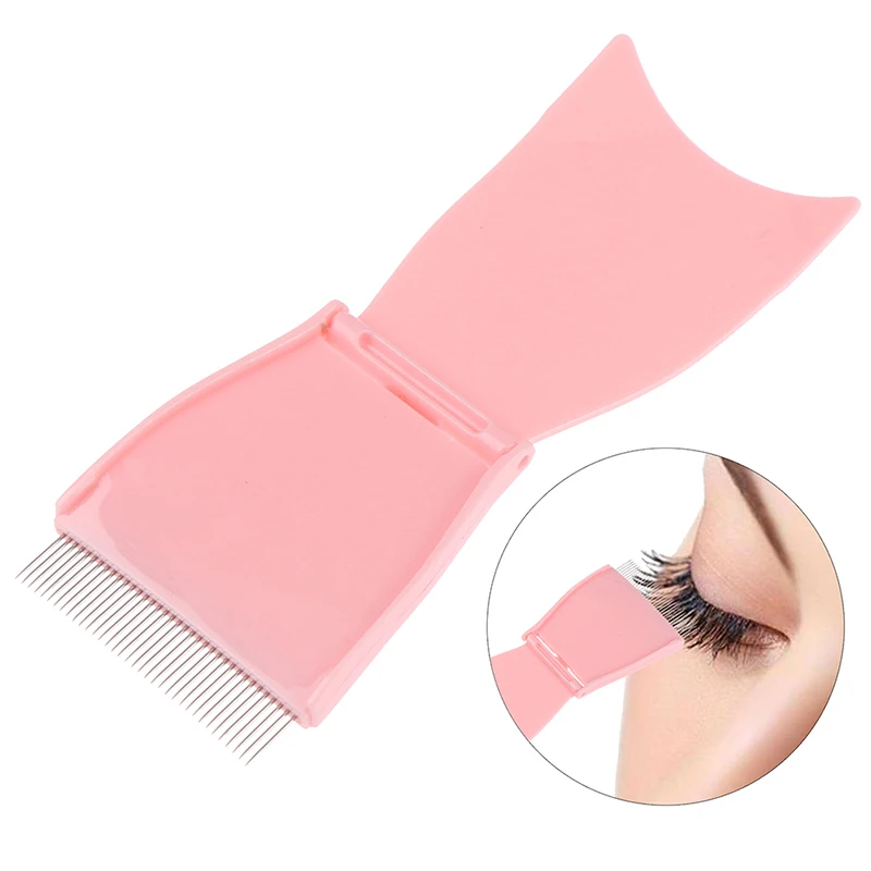 1pcs Eyelash Curler Beauty Mascara Makeup Lash Separator Foldable Metal Brush Comb