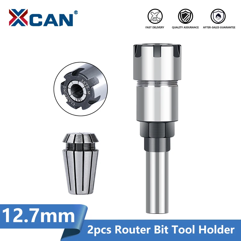 XCAN Router Bit Extension Rod 1/2 Shank with ER20 Spring Collet Chuck