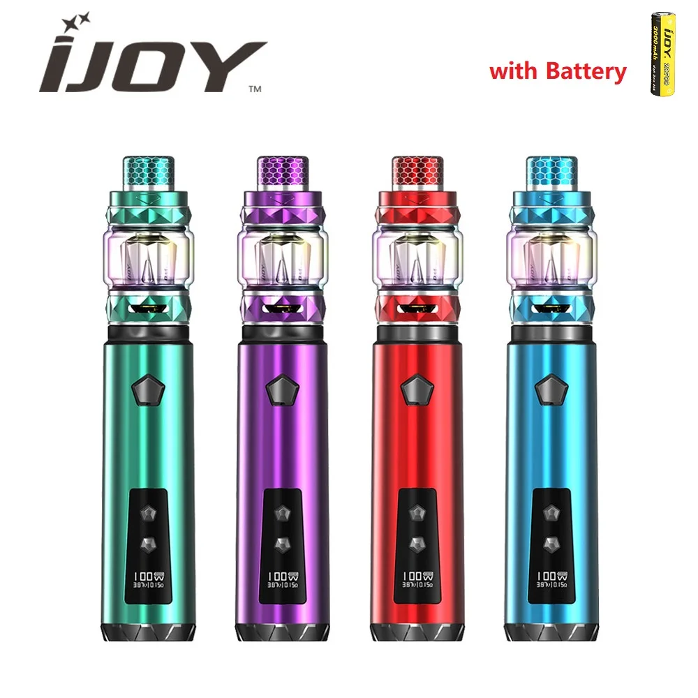 

Original IJOY Saber 100 VW Kit with 3000mAh Battery & 2ml Diamond Subohm Tank & 100W Vape MOD E-cig Kit Vs IJoy Wand /Shogun
