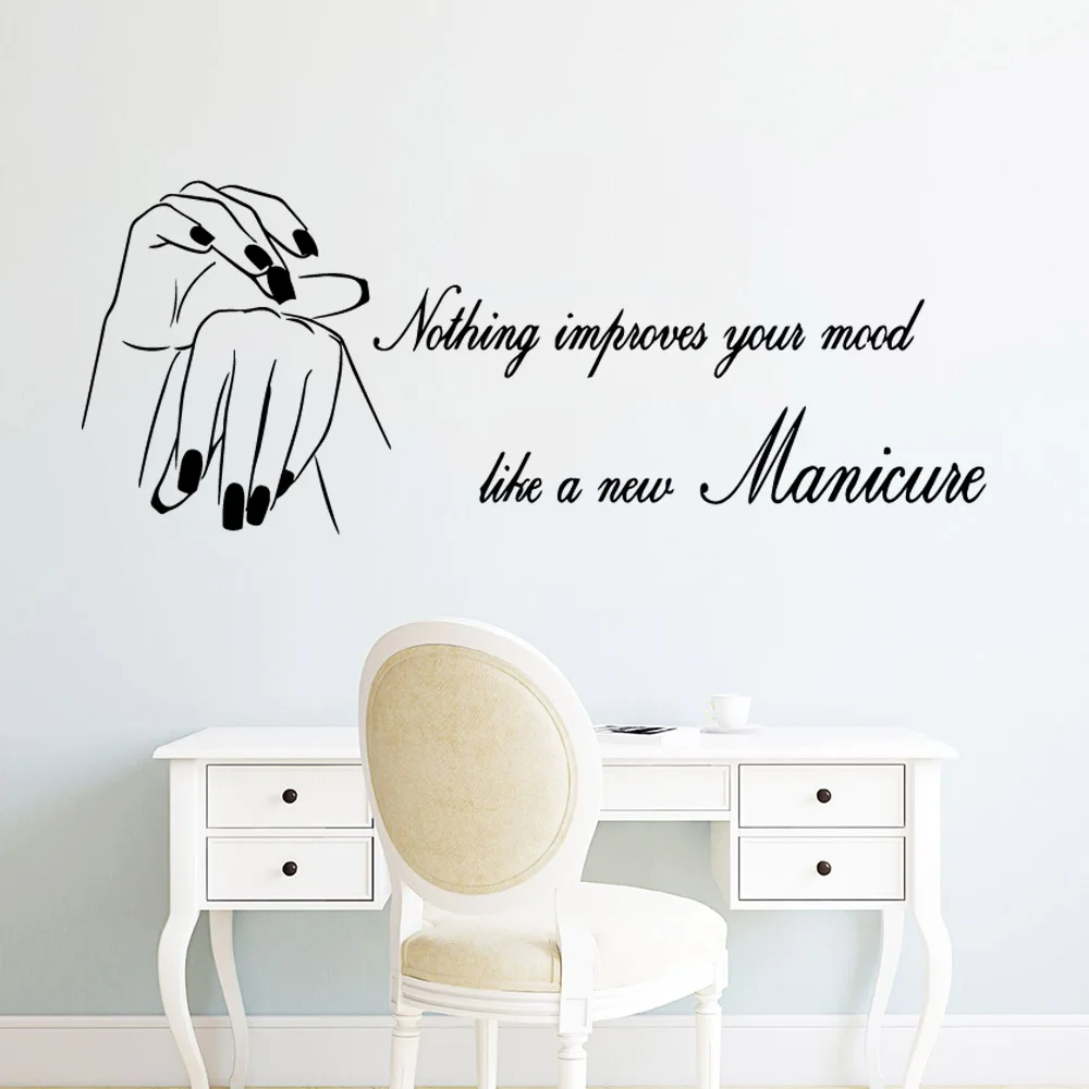 Beauty Nail Salon Quotes Sentences Removable Waterproof Wall Stickers For Commercial District Indoor Decoration Accessories Beauty Nail Salon Quotes Sentences Removable Waterproof Wall Stickers For Commercial District Indoor Decoration Accessories