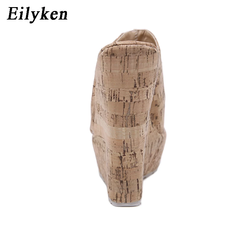 Eilyken; Новинка года; Летние Удобные прозрачные Нескользящие туфли на танкетке с открытым носком; женские сандалии в римском стиле