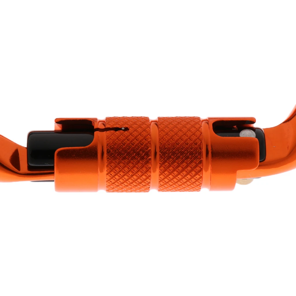 25KN Strength Rock Climbing Rappelling Oval-Shape Aluminum Auto Locking Carabiner 0.79' Opening CE Certified Exploring Rappell