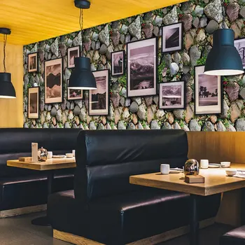 

Home Decor 3D PVC Wood Grain Wall Stickers Paper Brick Stone wallpaper Rustic Effect Self-adhesive Home Decor Sticker Room