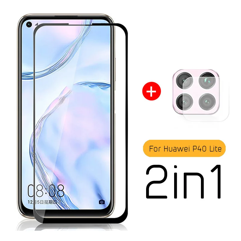 Закаленное стекло 2 в 1 для huawei p40 lite защитная пленка экрана камеры huwei p 40 light e p40lite