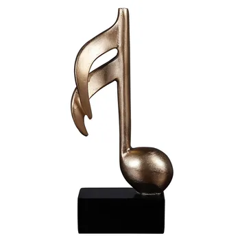 

Nordic Golden Musical Note Miniature Model Sculpture Resin Modern Art Figurine Ornament Home Decoration Accessories Room Decor