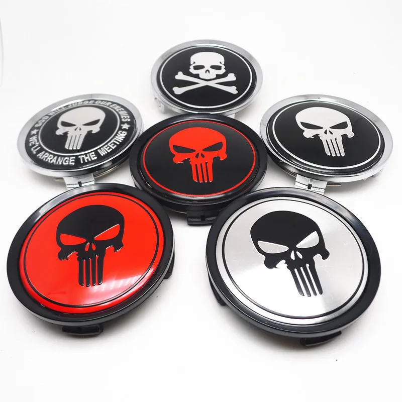 4pcs 74mm 70mm For Punisher Skull Car Wheel Center Hub Cap covers Emblem  Badge Auto Styling - AliExpress