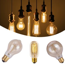 С регулируемой яркостью ST45 лампа накаливания Эдисона лампа светильник лампочка 110V〜130V бытовой питания