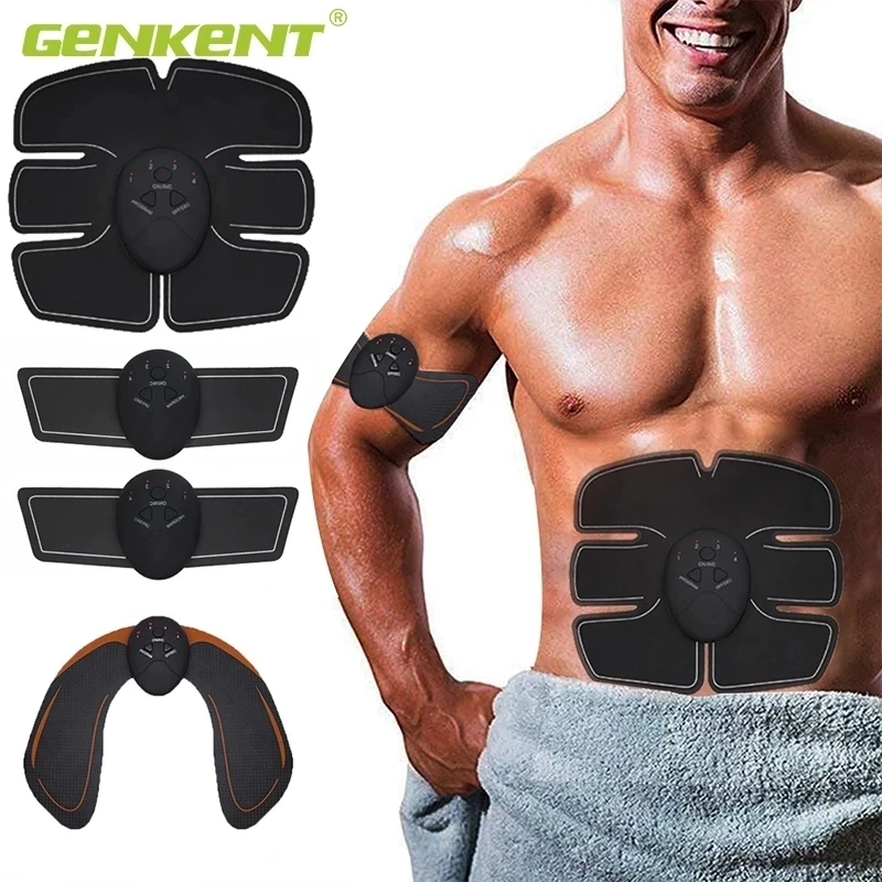 EMS Muscle Stimulator ABS Trainer, Abdominal Muscle Toner for Men Women,  Muscle Toning Belt Exercise Fitness Training Patch Workout Equipment for  Waist/Arm/Leg & Home Office, 10 Modes & 20 Levels : 
