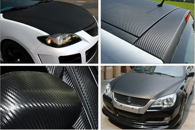 Black 3D Carbon Fiber Vinyl Film Wrap-11