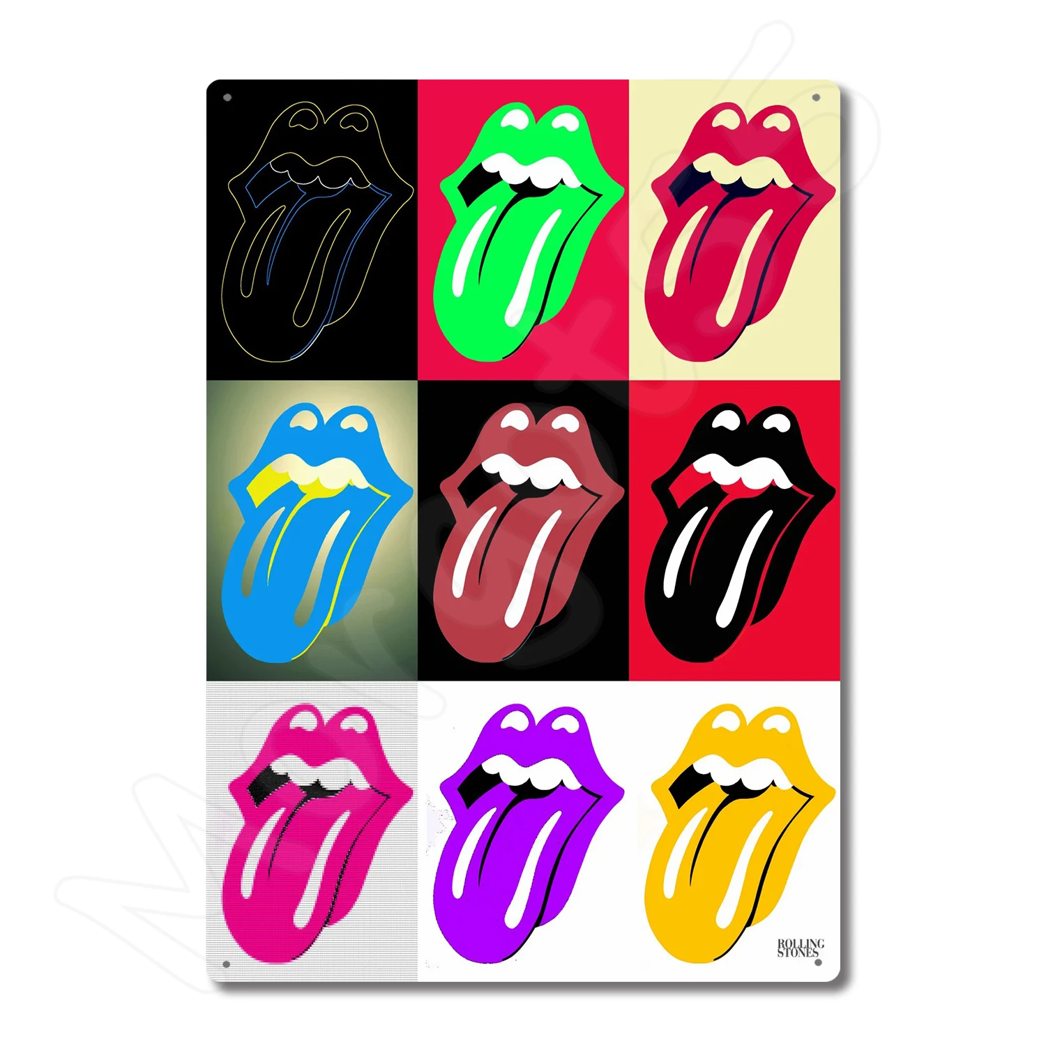 Rolling Stones Metal Signs in Two Sizes Wall Art Decoration • CanvasPaintArt