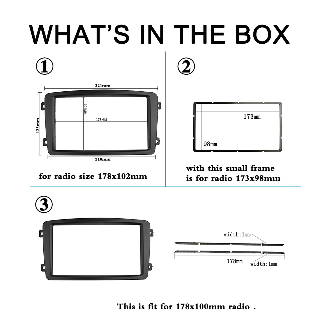  C-klasse (W203)   2 Din ׷ г Fascia Black Color Radio Refitting Dash  ġ Ʈ ŰƮ ̽
