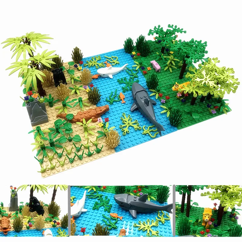 Конструктор MOC детский Лесное море игрушка для обучения классический кирпич