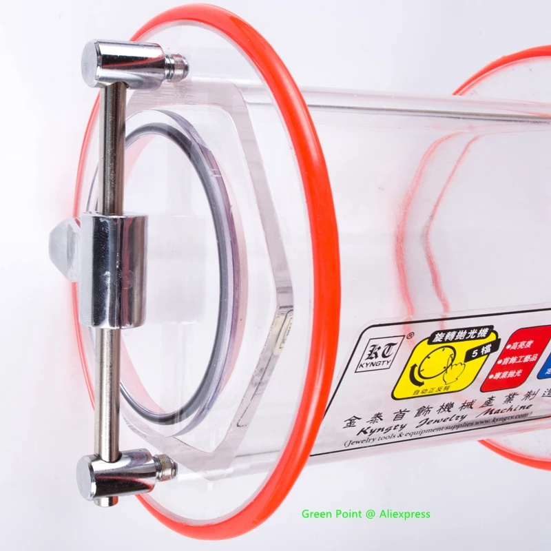 Polisher Machine 1PC Glass Barrels 3 KGS Capacity KT-6808 Original Magnetic Tumbler Polishing Machine Jewelry Accessories