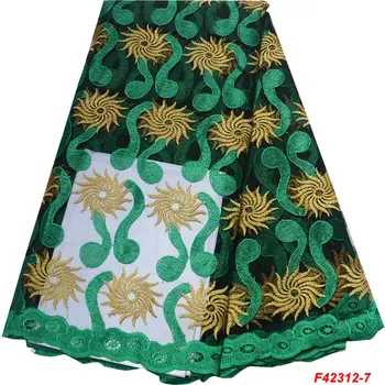 

2012 Hot Sale French Voile Lace Fabric Embroidered Nigerian Lace Fabrics High Quality Mesh Tulle Lace Fabric For Dress N2312