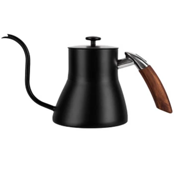 

800Ml Stainless Steel Mounting Bracket Hand Punch Pot Coffee Pots with Lid Drip Gooseneck Spout Long Mouth Coffee Kettle Teapot-