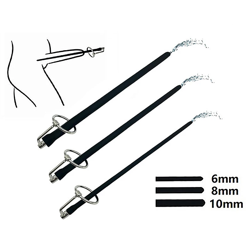 Urethral Dilator Soft Silicone Urethral Catheter Male Sex Toys Penis Plug Masturbation Device Urethra Probe Tube Adult Products silicone urethral dilator,urethral dilator
