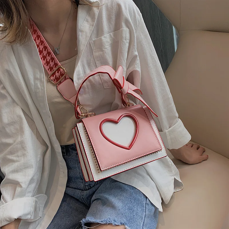 

Cute Square Sling Bag Non-mainstream Bag Women's 2019 New Style Popular Shoulder Bag Valentine's Day GIRL'S Fashion Shoulder Bag