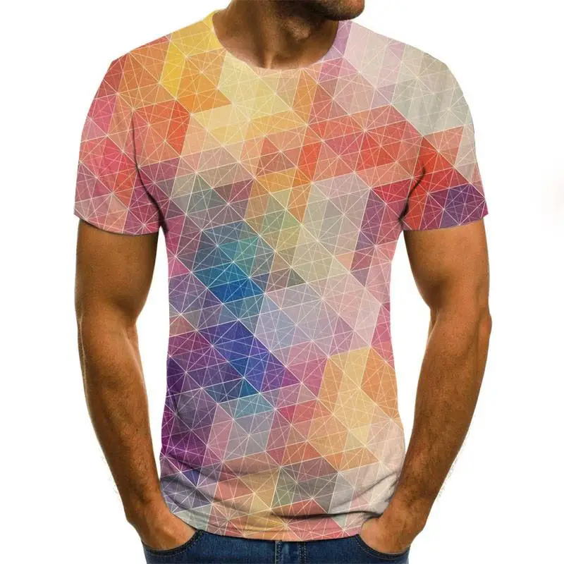 2020 Creative printing 3D T-shirt men and women cute shirt polyester print summer cool clothes | Мужская одежда