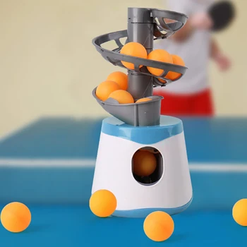 

Mini Table Tennis Robot 15 Ping Pong Balls Parent-Child Student Sender Pitching Serve Machine Trainer Gift Racquet Trainer Sport