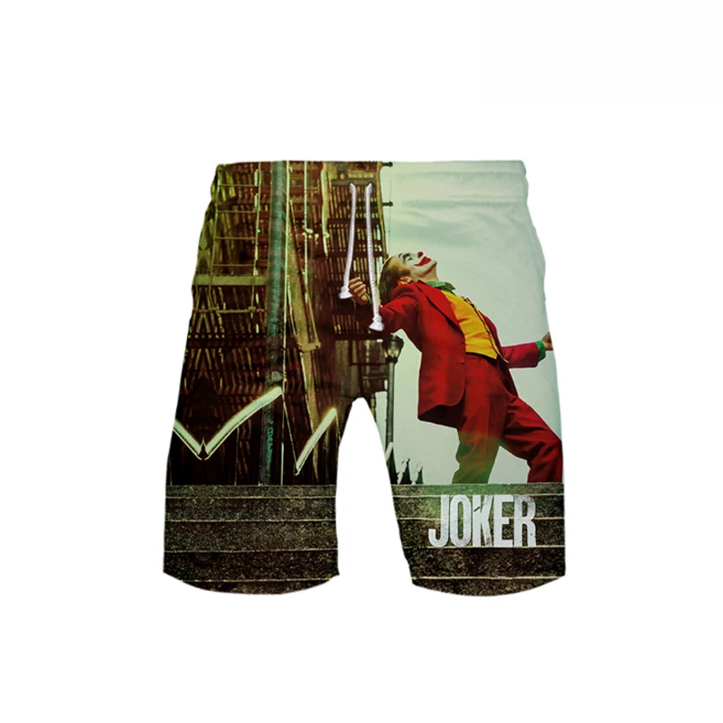 The Joker Put On A Happy Face Short Pants Cosplay Arthur Fleck Men Summer Casual Shorts 3D Print Sportwear Trouser