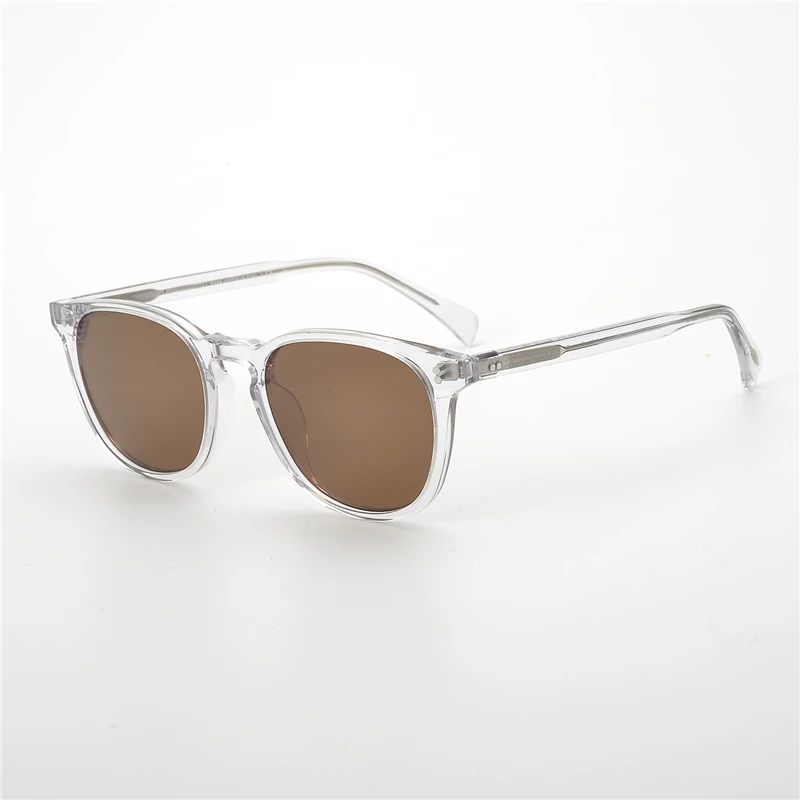 Ретро Винтаж Finley Esq. Солнцезащитные очки для вождения солнцезащитные очки OV5298 поляризованные мужские солнцезащитные очки для мужчин и женщин трендовые оттенки очки - Lenses Color: Clear VS Brown