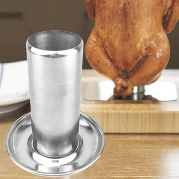 

Grill Stand Roasting For BBQ Rib Stainless Steel grilled chicken plate with beer can Chicken Duck Holder Rack