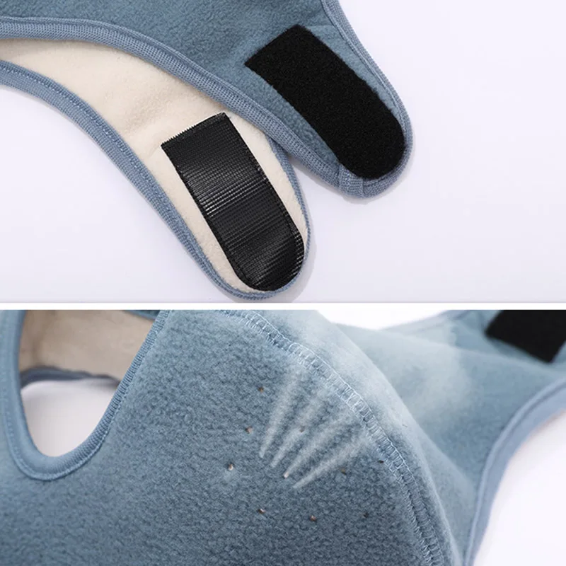 Men Women Winter Warm Full Face Mask Outdoor Riding Ski Dustproof Breathable Double-sided fleece sweat-absorbent Mask