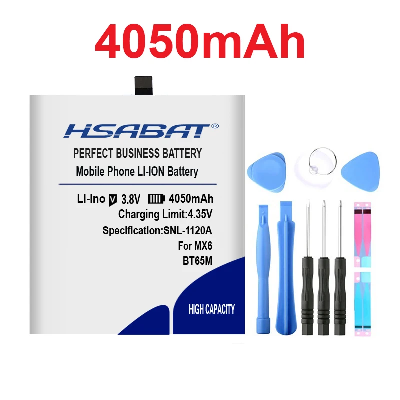 HSABAT BT65M 4050mAh аккумулятор для MEIZU MX6 PRO 6 батареи