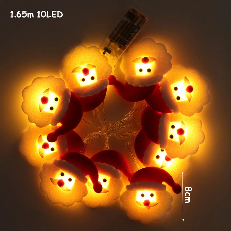 thumbnail image 1 of 2M Santa Claus Christmas Tree LED String Lights Garland Snowflakes Christmas Decoration for Home Fairy Light New Year Xmas Decor, 1 of 5